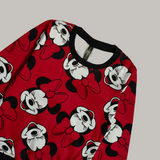 Red Mickey Print Kids Sweatshirt and Joggers Set (Unisex)