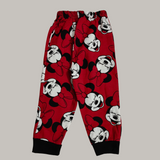 Red Mickey Print Kids Sweatshirt and Joggers Set (Unisex)