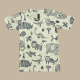 Animals Sketch Print Kids T-Shirt