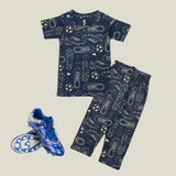 Football Shoes Print Kids Coords (Unisex) - Half Sleeve T-Shirt and Full Pant