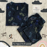 Gamer Joystick Kids Coords Set (Unisex) - Half Sleeve TShirt and Pant