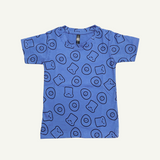 Egg Bread Print Half Sleeve Kids Coords (Unisex) - Half Sleeve T-Shirt and Full Pant