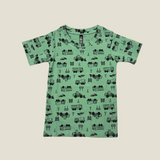 Green Trucks Print Kids Coords (Unisex) - Half Sleeve T-Shirt and Full Pant