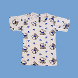 Heart Snoopy Print Half Sleeve Kids Coords (Unisex) - Half Sleeve T-Shirt and Full Pant