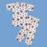 Heart Snoopy Print Half Sleeve Kids Coords (Unisex) - Half Sleeve T-Shirt and Full Pant