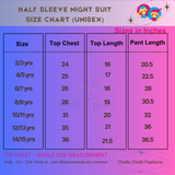 Polkadots Print Kids Night Suit - Half Sleeve Shirt and Full Pant