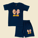 Motu Patlu Print Kids Shorts Coord Set (Unisex) - Shorts with Single Side Packet
