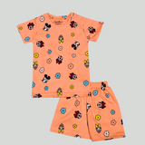 Peach Mickey | Kids Shorts Coords Set (Unisex)