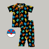 Pokemon Pikachu Print Kids Night Suit - Half Sleeve Shirt and Full Pant