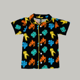 Pokemon Pikachu Print Kids Night Suit - Half Sleeve Shirt and Full Pant