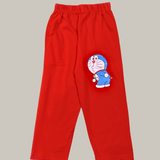Red Doraemon Print Kids Lounge Pant Unisex
