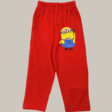 Red Minion Print Kids Lounge Pant Unisex