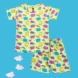 Space Pusheen Kids Shorts Coord Set (Unisex) - Shorts with Single Side Packet