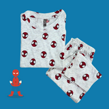 Spiderman Print Kids Coords (Unisex) - Half Sleeve T-Shirt and Full Pant