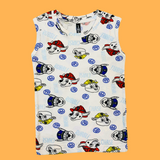 White Paw Kids Sleeveless T-Shirt Shorts Set (Unisex)