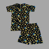 Minion Banana Kids Half Sleeves T-Shirt and Shorts Coord Set (Unisex)