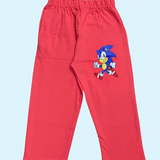 Peach Sonic Print Kids Lounge Pant Unisex