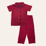 Polkadots Print Kids Night Suit - Half Sleeve Shirt and Full Pant