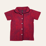 Polkadots Print Kids Night Suit - Half Sleeve Shirt and Full Pant