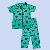 Tyrannosaurus Kids Night Suit - Half Sleeve Shirt and Full Pant