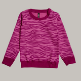 Pink Zebra Print Kids Sweatshirt and Joggers Set (Unisex)