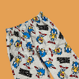 Grey Sonic Hedhog Print Kids Sweatshirt and Joggers Set (Unisex)