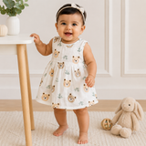 Muslin Zip Frock - Teddy (Preorder - Dispatch from 24-6-26)