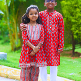 Red Royal Boys Ethnic Kurta Pyjama Set