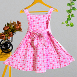 Pinky Bloom  - Sleeveless Cotton Frock