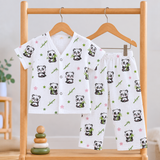 Muslin Half Sleeve Pant Coords - Panda (Preorder - Dispatch from 3-10-26)