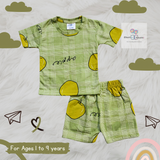 Green Apple Kids Shorts Coords Set (Unisex) – Half Sleeve TShirt and Trouser