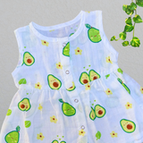 Muslin Button Frock - Avocado