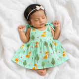 Muslin Knot Frock - Baby Fox (Preorder Dispatch from 3-7-26)