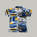 Basket Ball Print Kids Night Suit - Half Sleeve Shirt and Full Pant