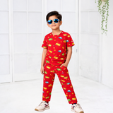 Beep Vehicles Kids Coords (Unisex) - Half Sleeve T-Shirt and Full Pant