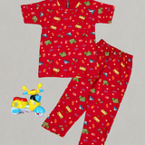 Beep Vehicles Kids Coords (Unisex) - Half Sleeve T-Shirt and Full Pant
