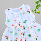 Muslin Button Frock - Bird