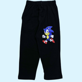 Black Sonic Print Kids Lounge Pant Unisex