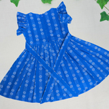 Bloomy Butta HandLoom Cotton Frock | Ruffle Sleeve Frock with Soft Lining (prebooking 6-7 Disptch from Oct 13)