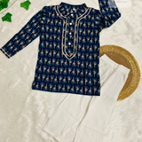 Blue Mango Boys Ethnic Kurta Pyjama Set