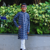 Blue Mango Boys Ethnic Kurta Pyjama Set