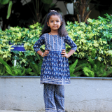 Blue Mango Girls Ethnic Kurta Sharara Set