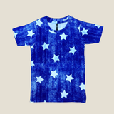 Blue Star Print Kids Coords (Unisex) - Half Sleeve T-Shirt and Full Pant