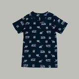 Blue Trucks Print Kids Coords (Unisex) - Half Sleeve T-Shirt and Full Pant