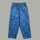 Blue Cars Print Half Sleeve Kids Coords (Unisex)