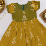 Bommalu Kalamkari Frock - Ammu (Preorder - Dispatch from 23-9-26)