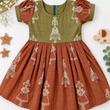 Bommalu Kalamkari Frock - Bommu (Preorder - Dispatch from 23-9-26)