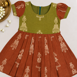 Bommalu Kalamkari Frock - Bommu (Preorder - Dispatch from 23-9-26)