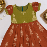 Bommalu Kalamkari Frock - Bommu (Preorder - Dispatch from 23-9-26)
