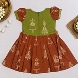 Bommalu Kalamkari Frock - Bommu (Preorder - Dispatch from 23-9-26)